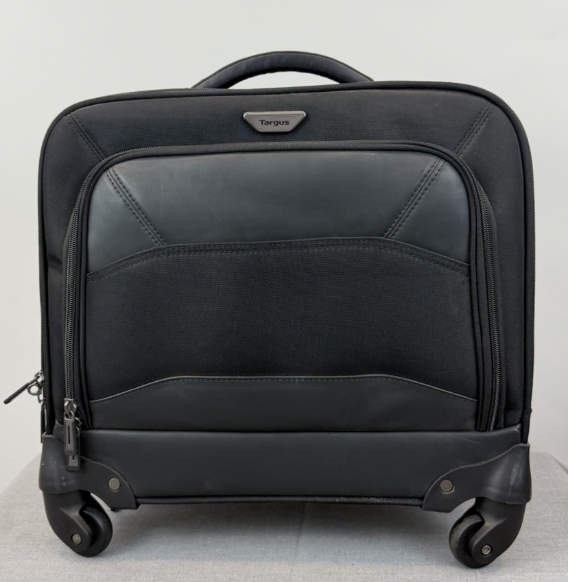 Targus Rolling Overnight Laptop Case Wheeled Briefcase Travel Suitcase Bag Black