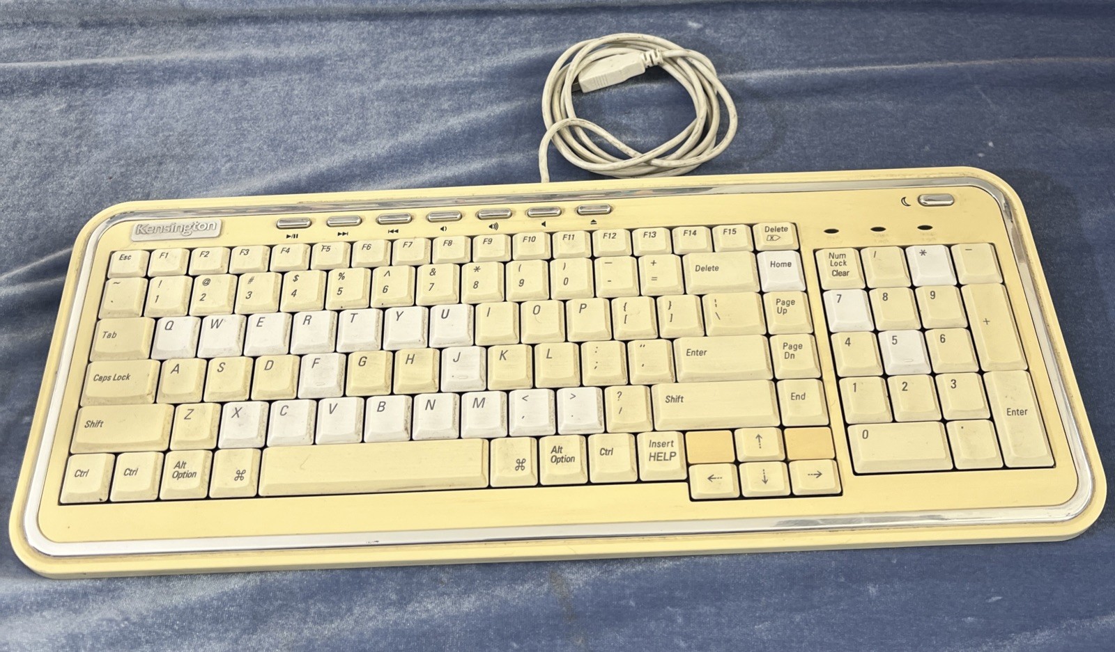 Kensington Slim Type Keyboard Mac K64366 USB Wired Full Size Tested Working