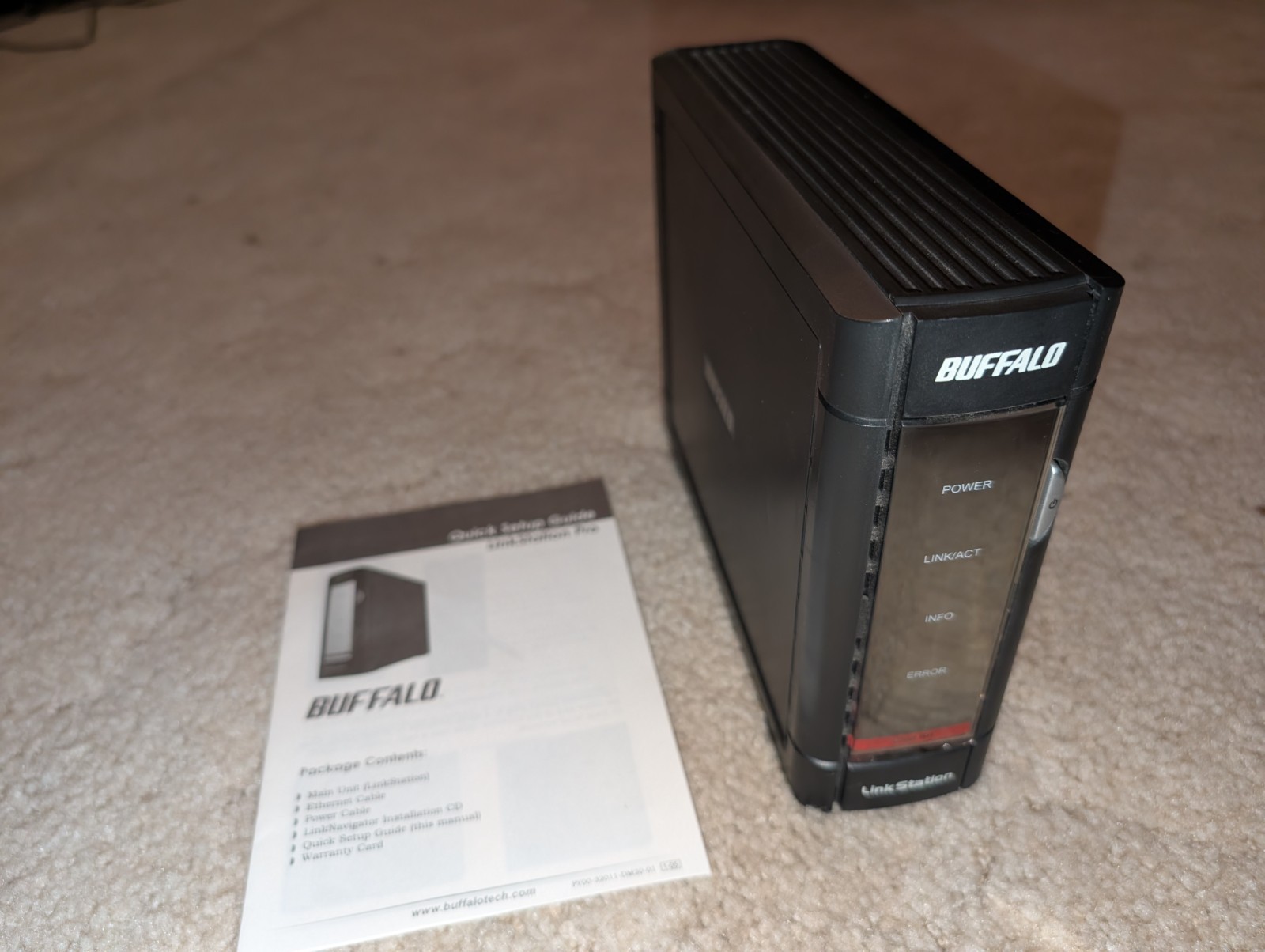 Buffalo LinkStation LS-500GL-R Pro Shared Network Storage -  No Cables *Read*