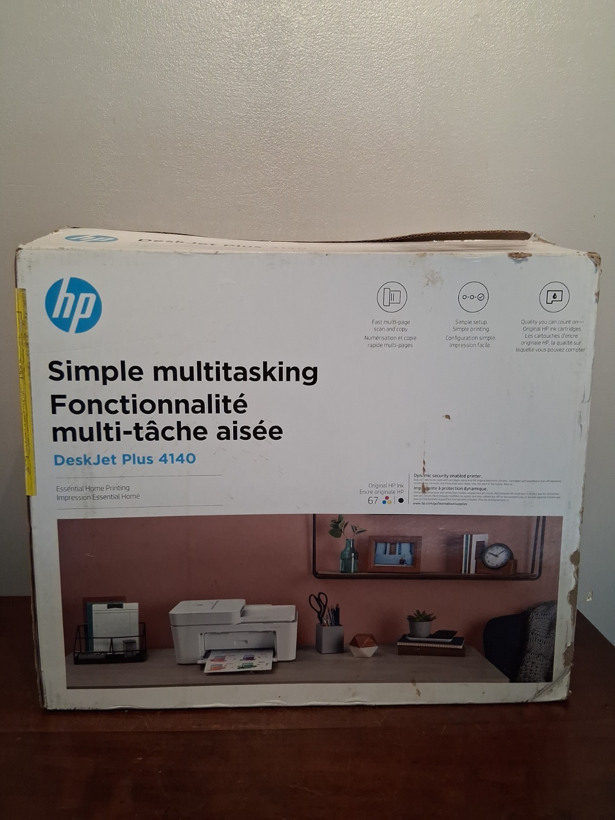 HP DeskJet Plus 4140 All-in-One Printer Print Scan Copy Wi-Fi - New Open Box