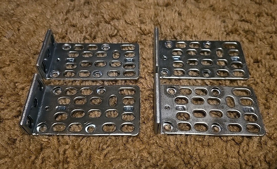 2 Sets Cisco 700-08209-01 Rack Mount Bracket Ears - No Screws 3550 C3750 C3560