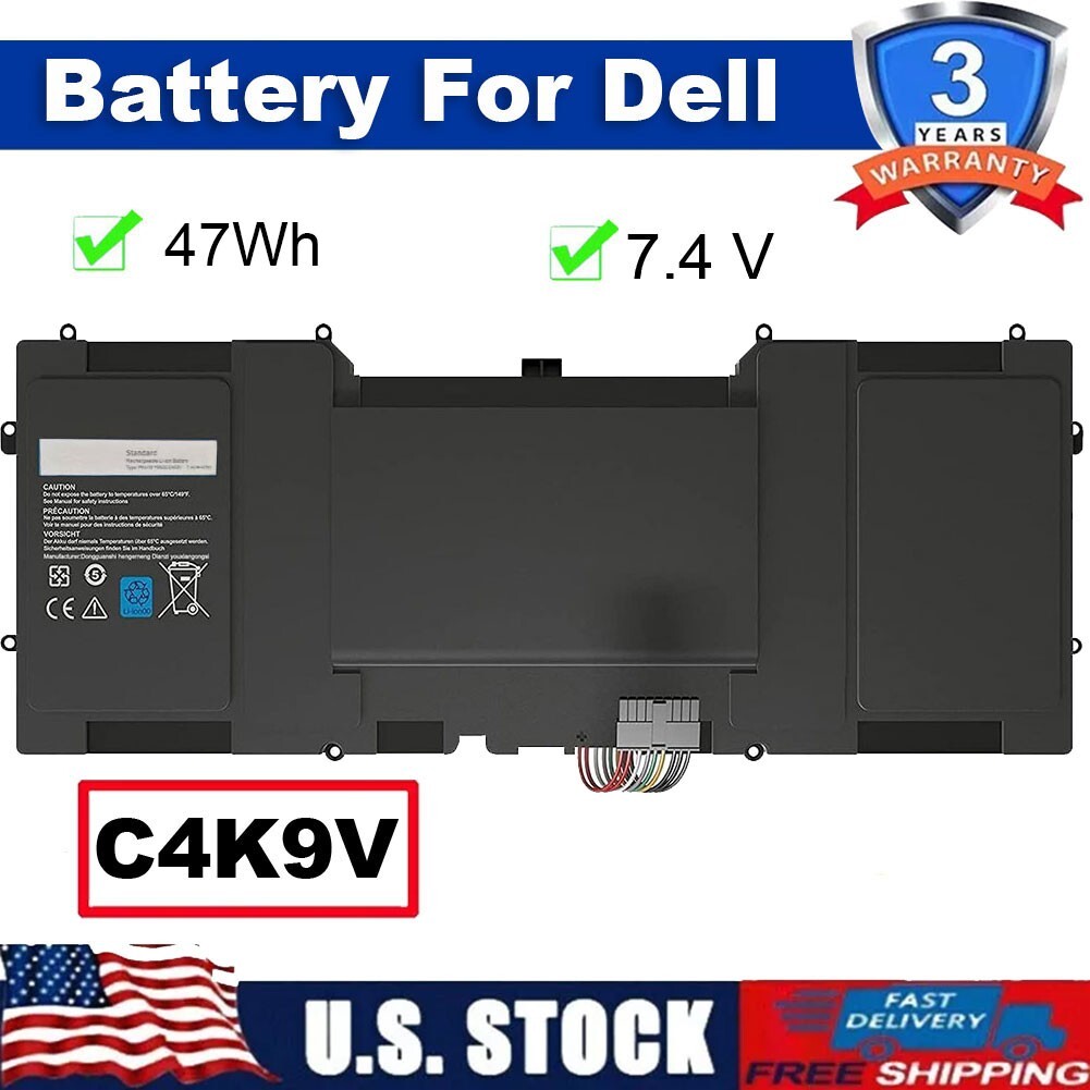 C4K9V BATTERY FOR DELL XPS 12 9Q33 L221X 9333 13 Ultrabook Series Y9N00 PKH18 US