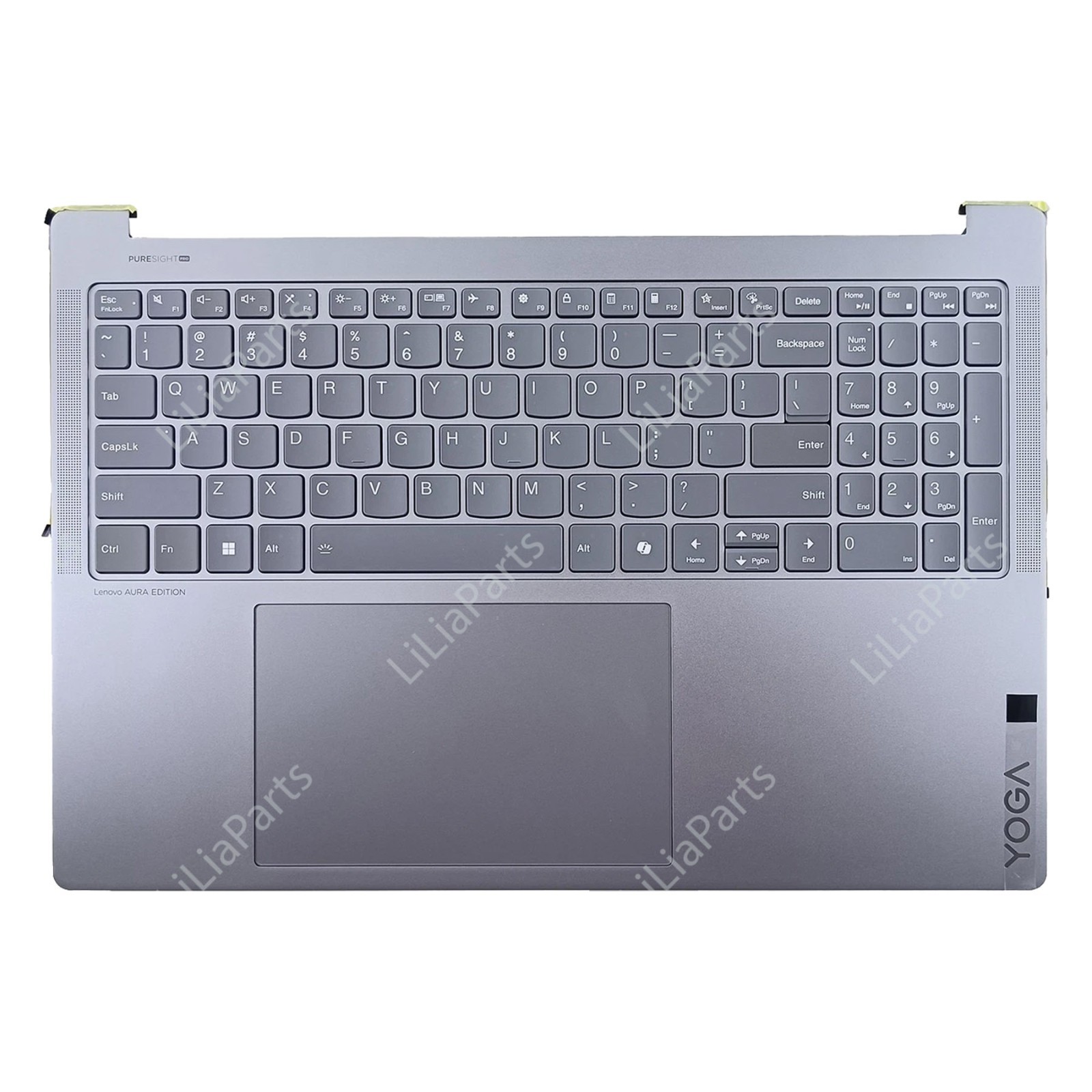 5CB1S50838 For Lenovo Yoga Pro 9 16IAH10 palmrest case keyboard touchpad gray