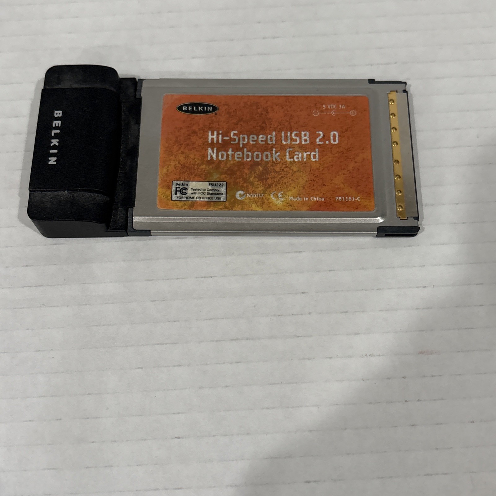 Belkin Hi-Speed USB 2.0 Notebook Card Windows 98 SE/2000/XP/Me Compatible 