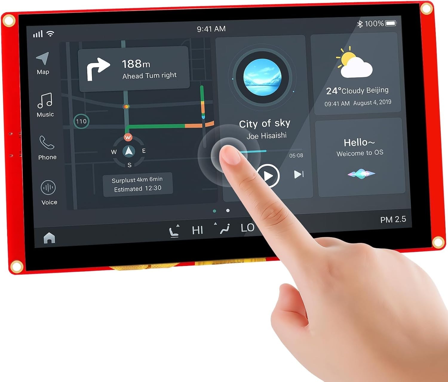 ESP32 Display 800×480, 7 Inch HMI ESP32 RGB TFT LCD Touch Screen with Acrylic...