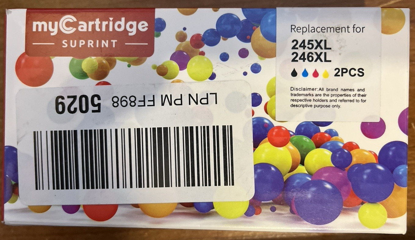My Cartridge SUPRINT 245XL 246XL Ink Cartridges 2 pack new in opened box