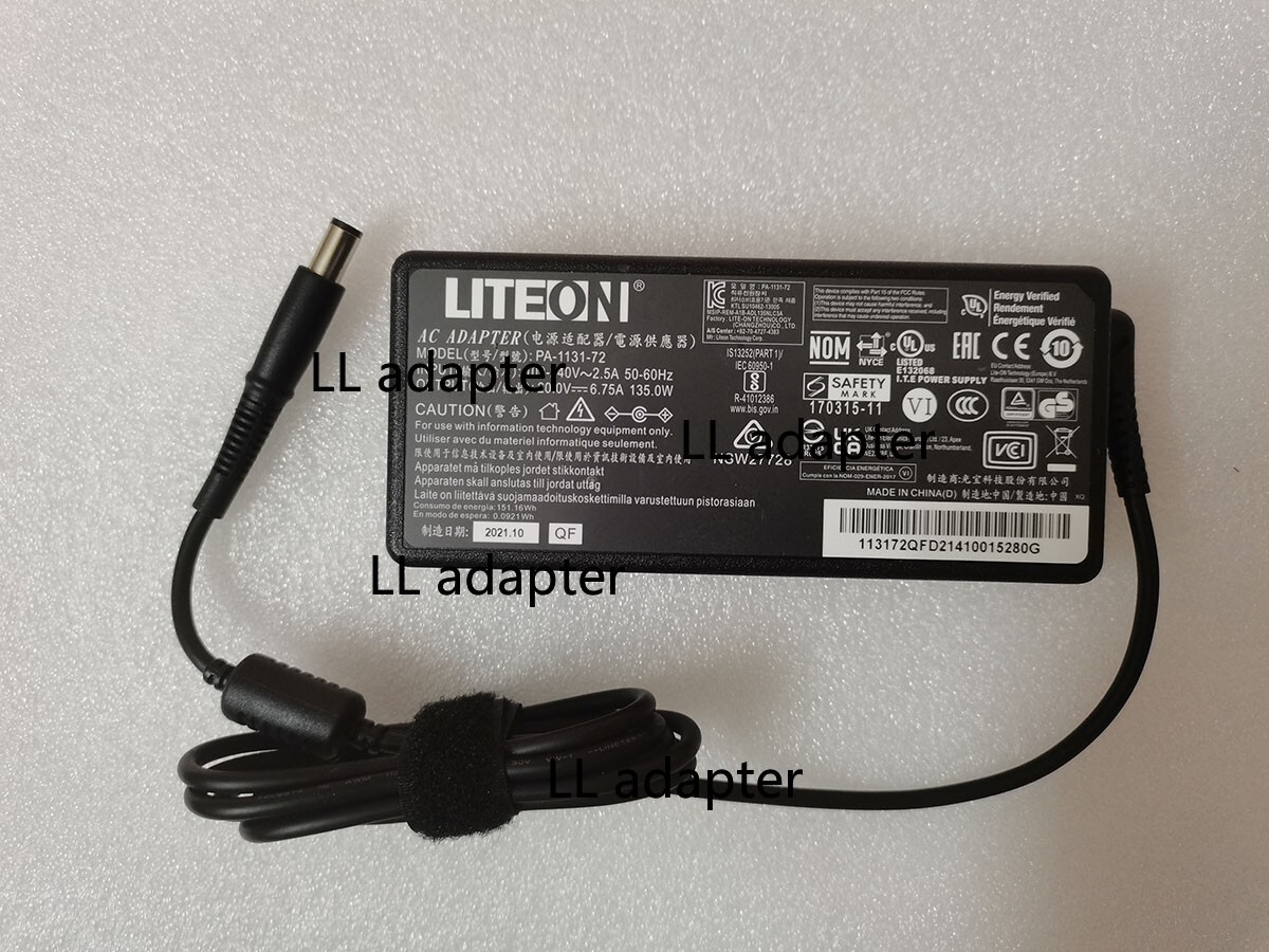 OEM 135W LITEON 20V 6.75A PA-1131-72 for Razer RC21-01690100-R3W1 Thunderbolt 4