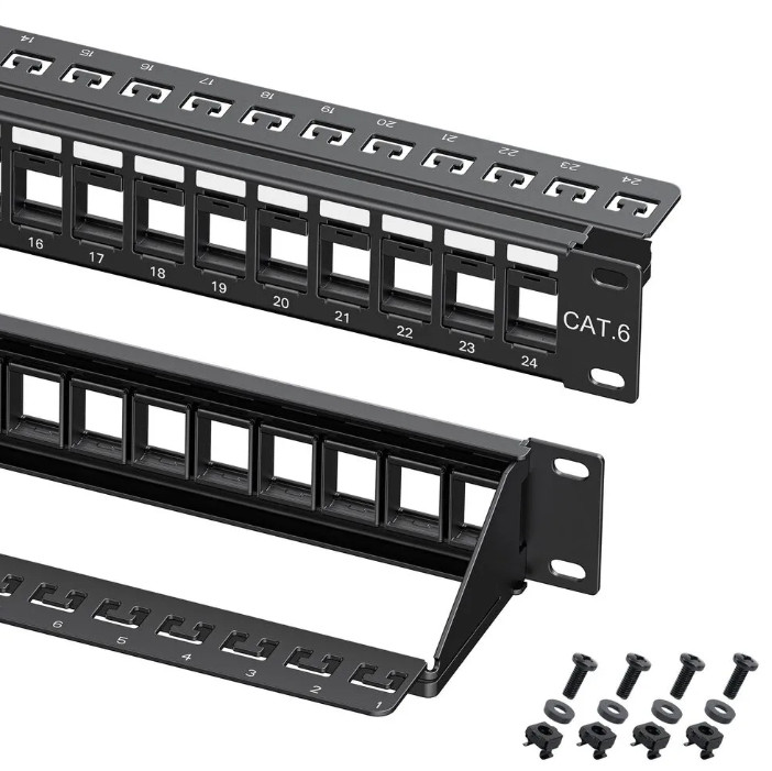 2 x 24 Port Patch Panels - Cable Matters - RJ45 - 1U - 180013 - Black - New