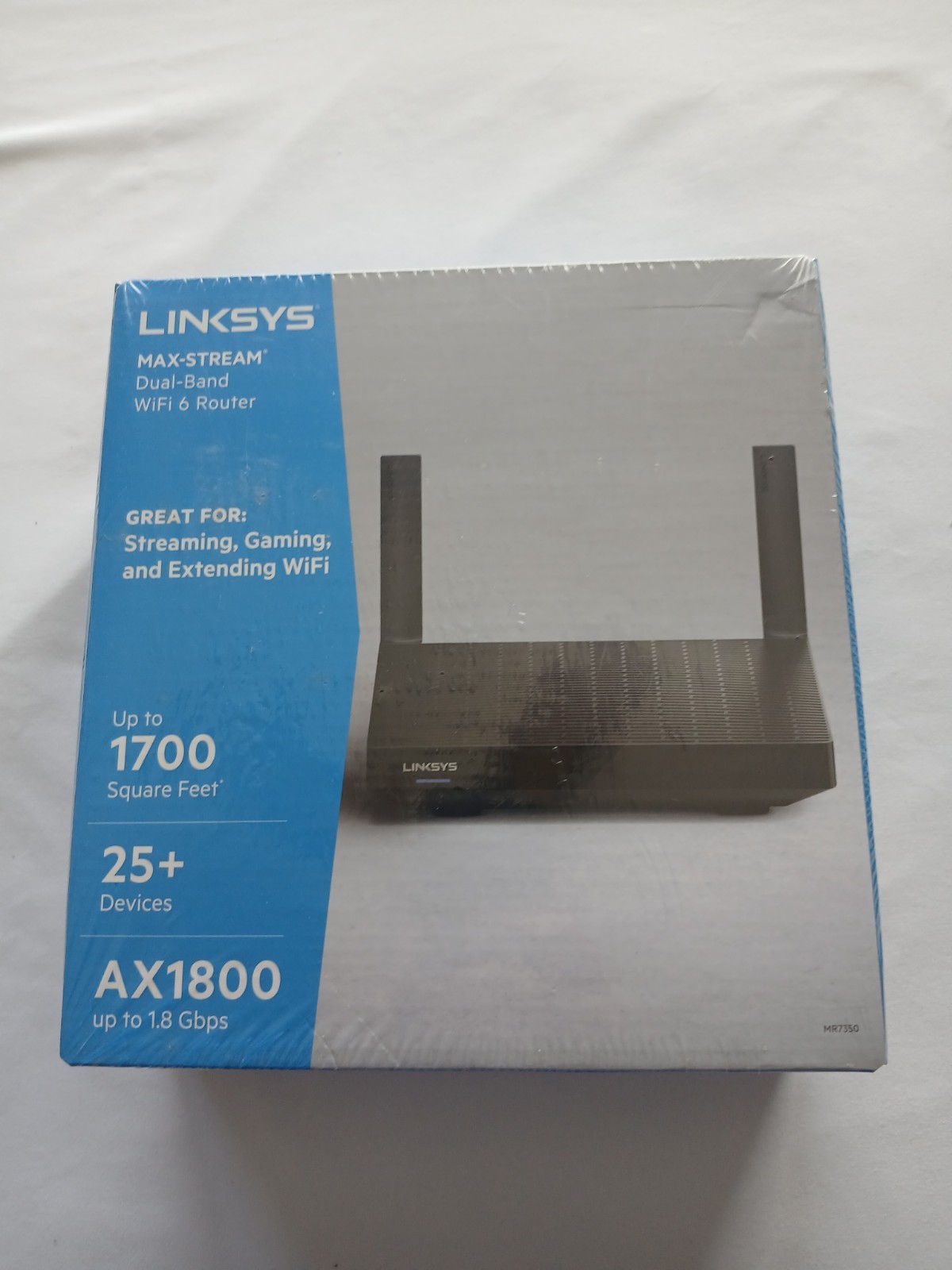 Linksys AX1800 Max-Stream Dual-Band WiFi 6 Router (MR7350)
