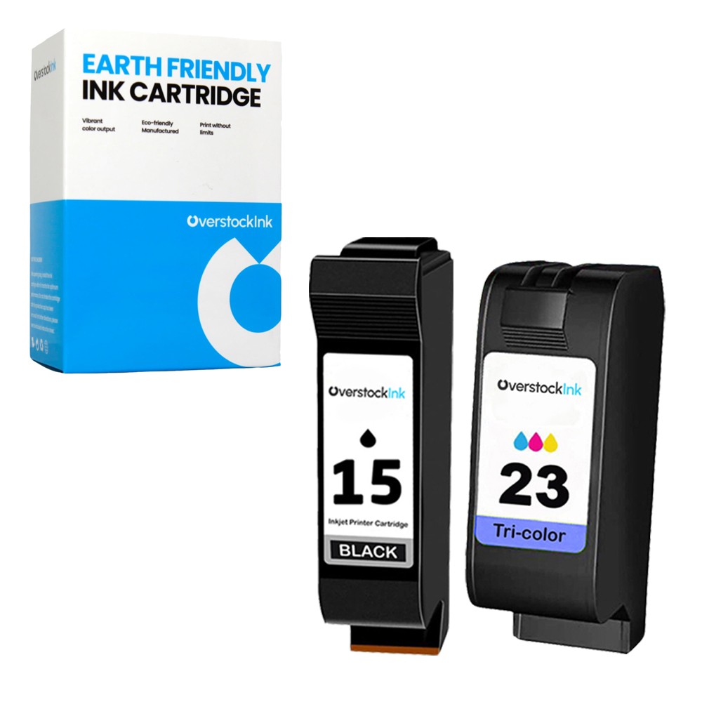 OSI 2-Pack Compatible HP 15 23 Ink Cartridges Combo Pack for DeskJet 810 810C