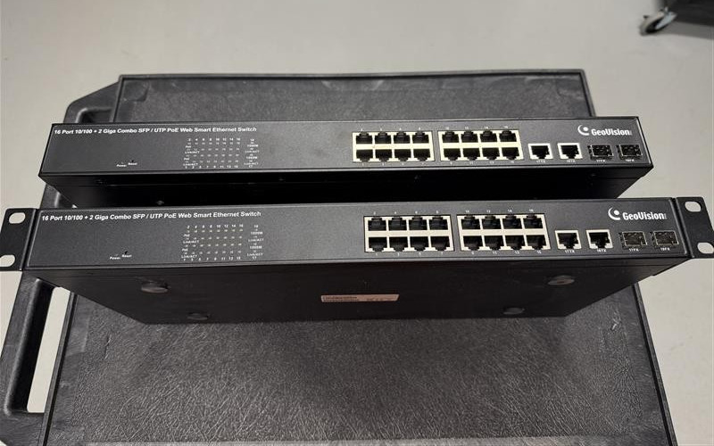 GeoVision GV-POE1601-V2/16-Port 10/100BaseTX PoE+ Switch/2 GB Copper/SFP Uplinks