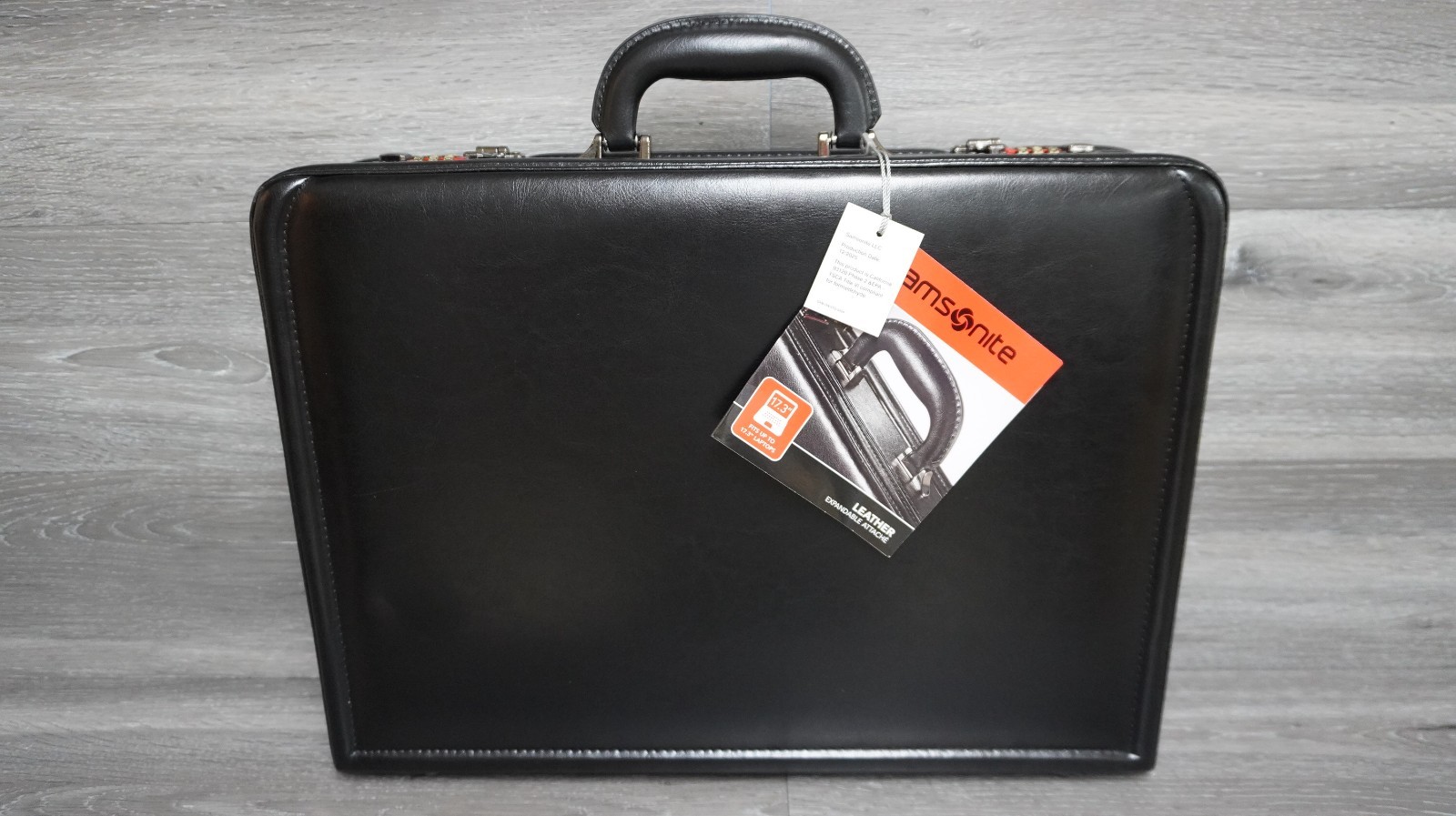Samsonite Expandable Faux Leather Attache, Laptop Compatible, Black (44077-1041)