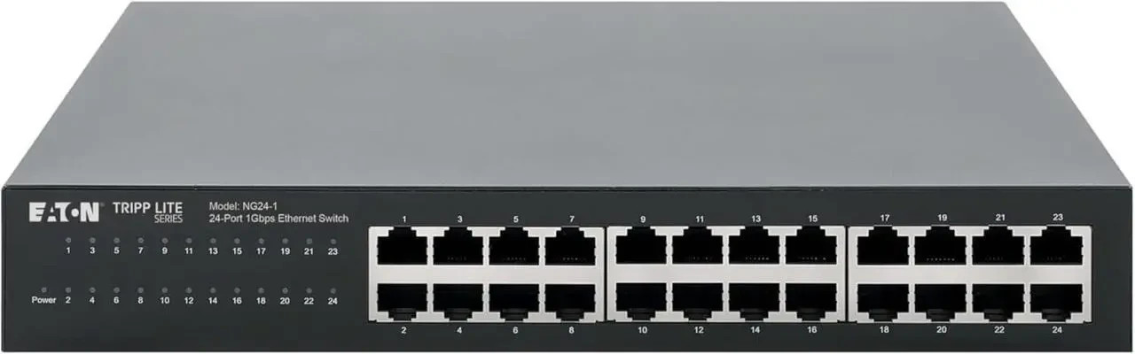 Tripp Lite Series 24-Port 10/100/1000 Mbps Desktop Gigabit Ethernet Model NG24-1