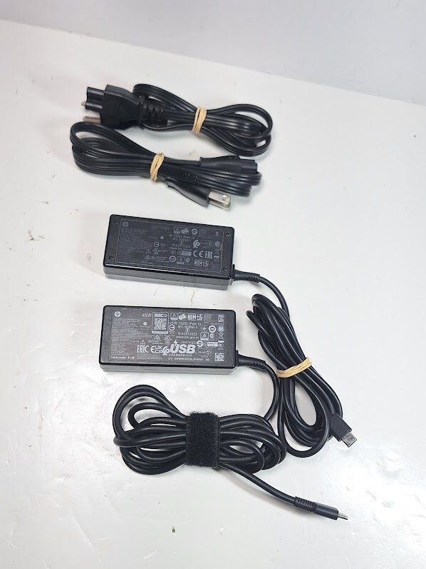 2X HP 45W USB-C Laptop Charger AC Power Adapter L42206-002 L43407-001
