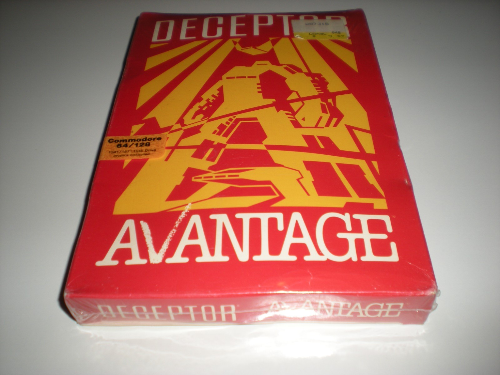 Deceptor Commodore 64 game by Avantage & Accolade. 5.25" disk. Rare sealed box.
