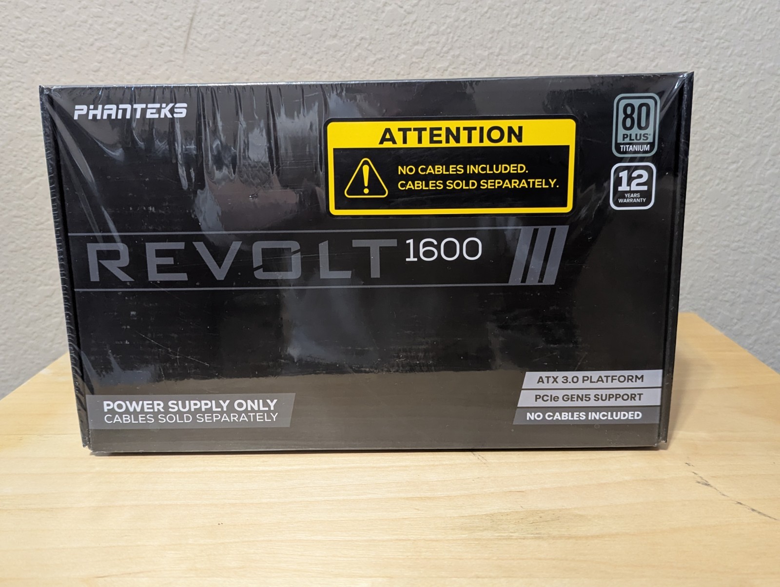 Phanteks REVOLT 1600 80 Plus Titanium - PH-P1600TR_BK01C_US - New Factory Sealed