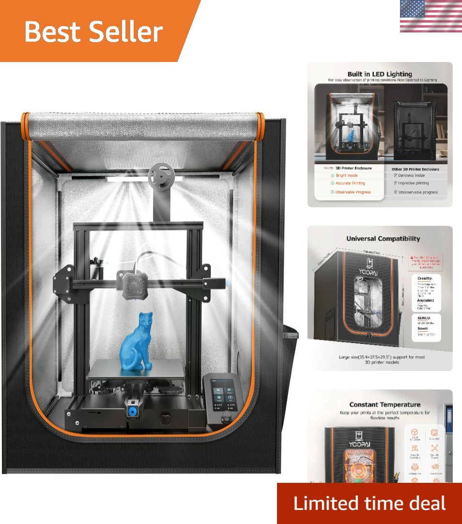 3D Printer for Creality Ender 3 with LED Light, Large