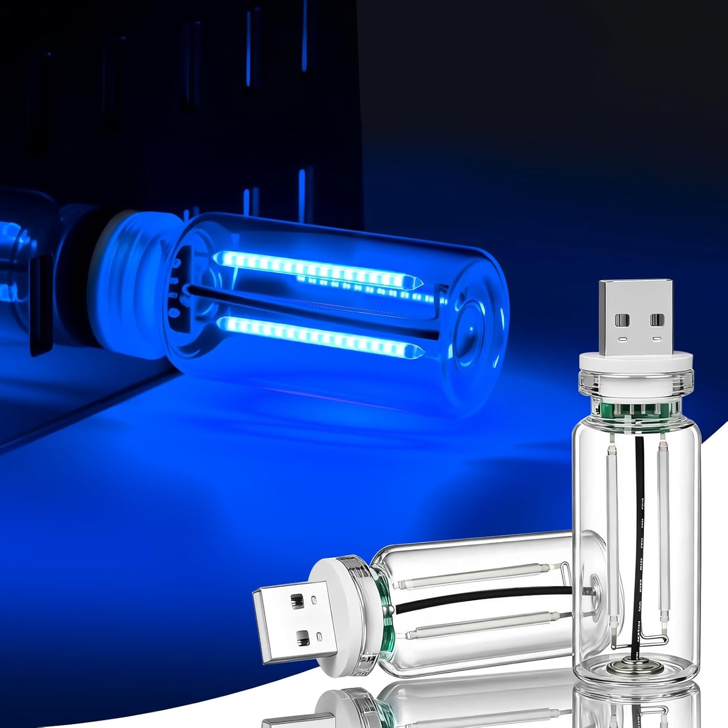 Touch Adjustable Dimmable Mini Car USB Night Light Glass Bottle Lamp Plug & Play