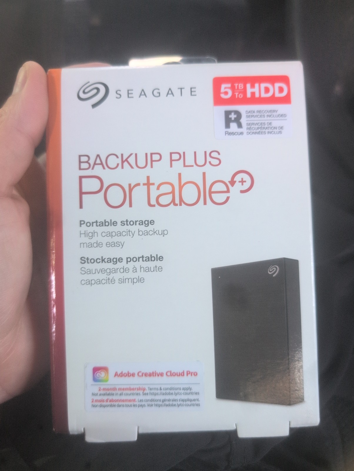 Seagate Backup Plus 5TB, External, 5400 RPM, 2.5in. (STHP5000400) Hard Drive
