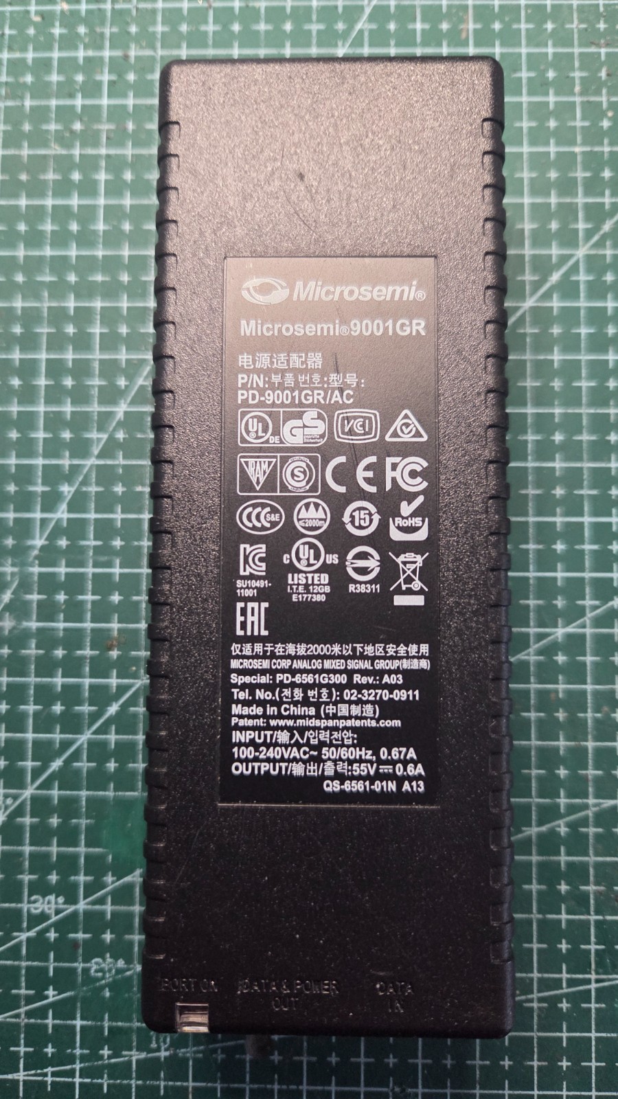 PoE adapter 30W 802.3at - For WiFi Access points. Video Phones etc.