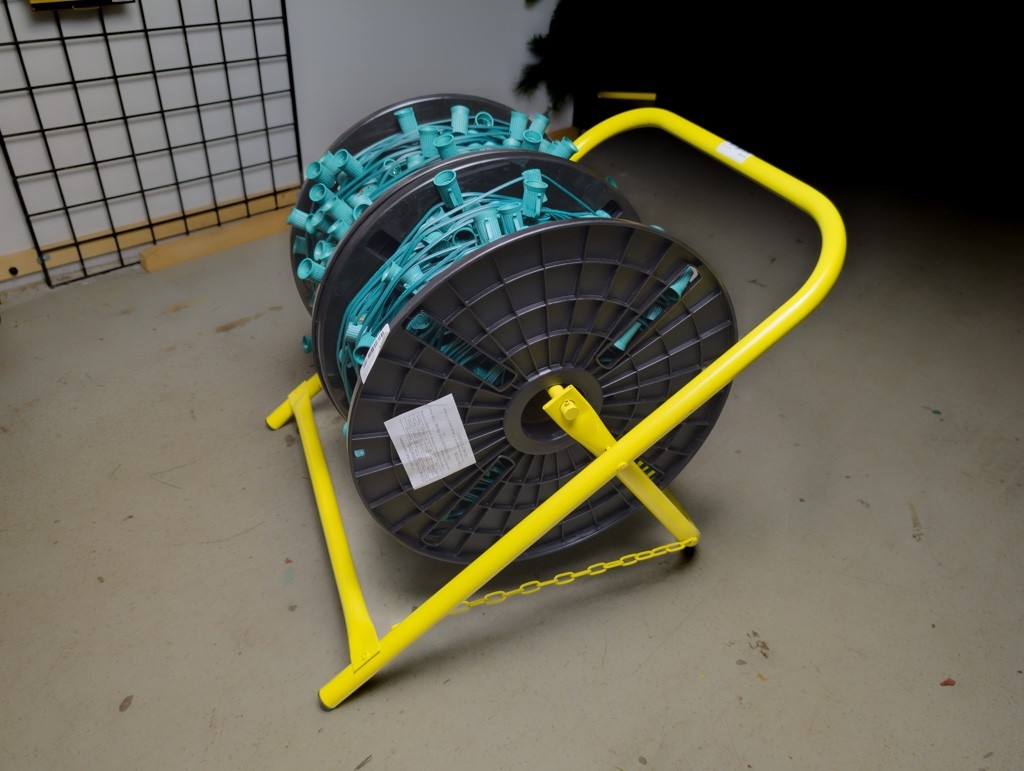 Portable Wire Spool Holder Cable Caddy Folding Rack