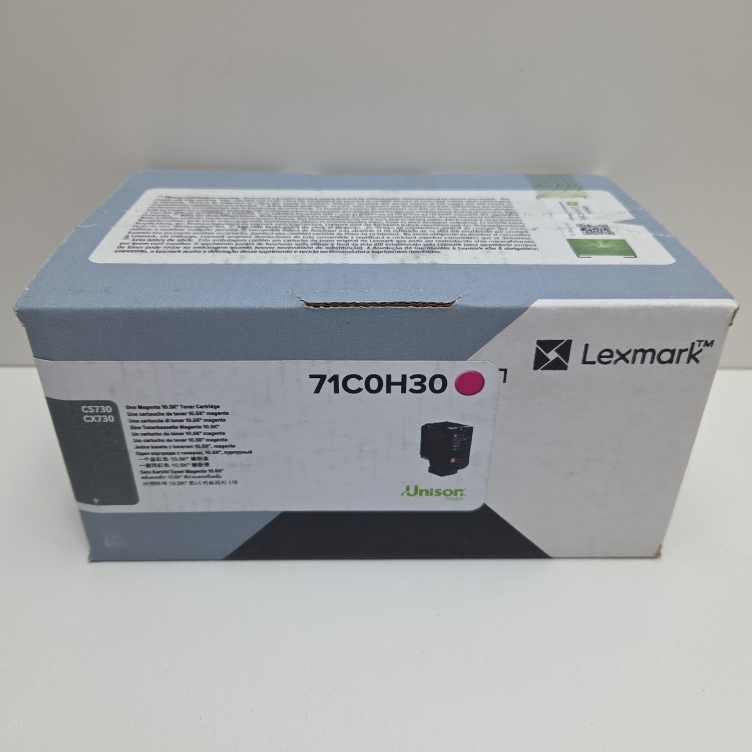 NEW GENUINE - LEXMARK 71C0H30 High Yield 10.5K MAGENTA TONER - CS730 CX730