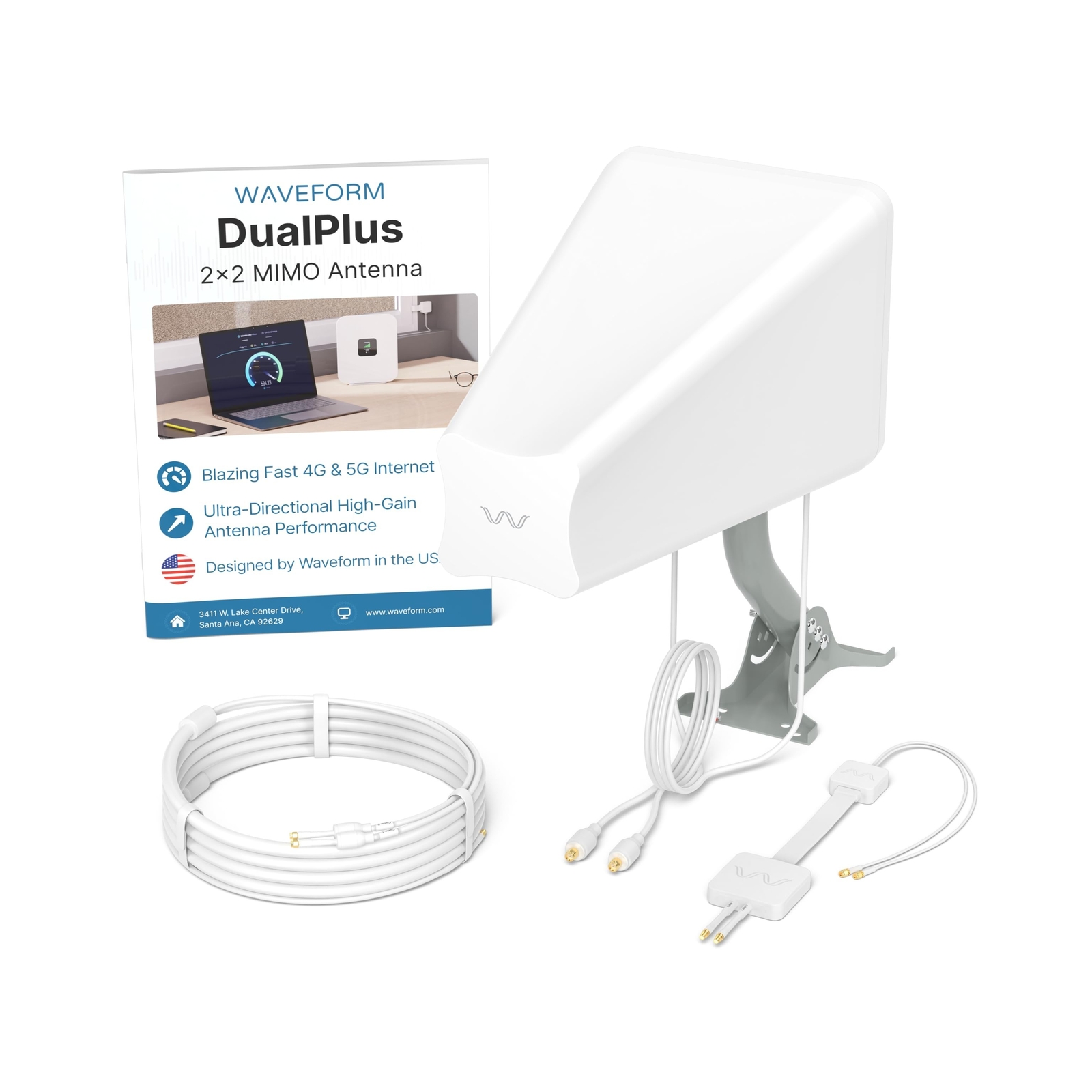 Waveform DualPlus: 2x2 MIMO Ultra-Directional Log Periodic Antenna | External...