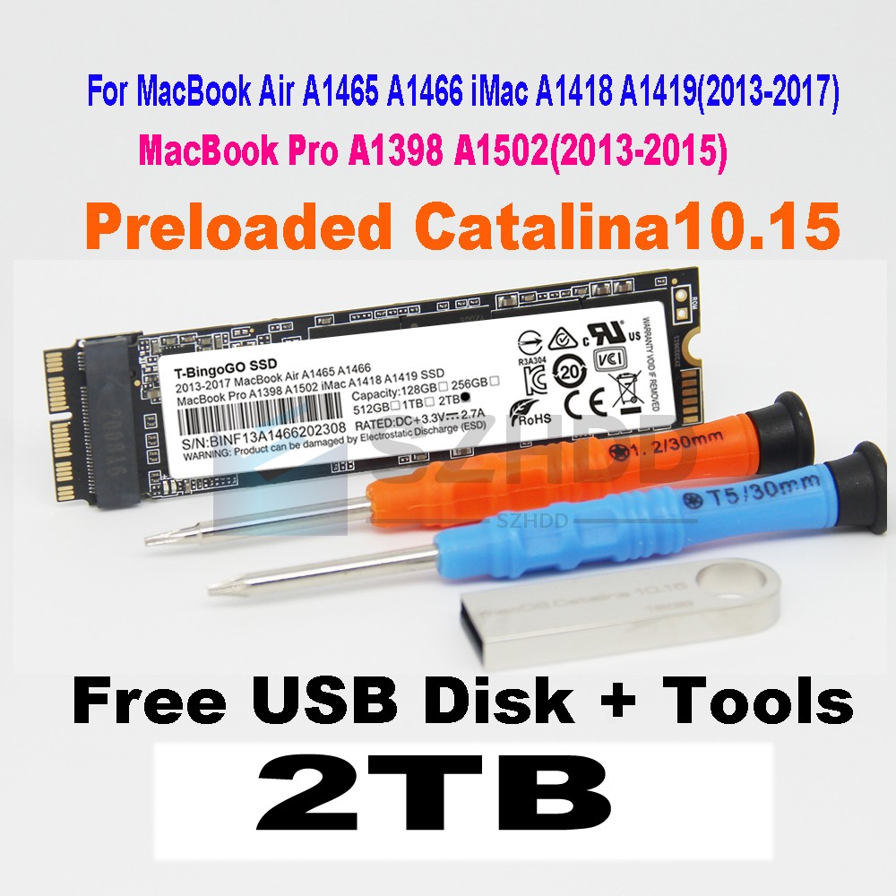 NEW 2TB SSD For 2013 2014 2015 MacBook PRO A1502 EMC 2875 A1398 EMC 2876 2881
