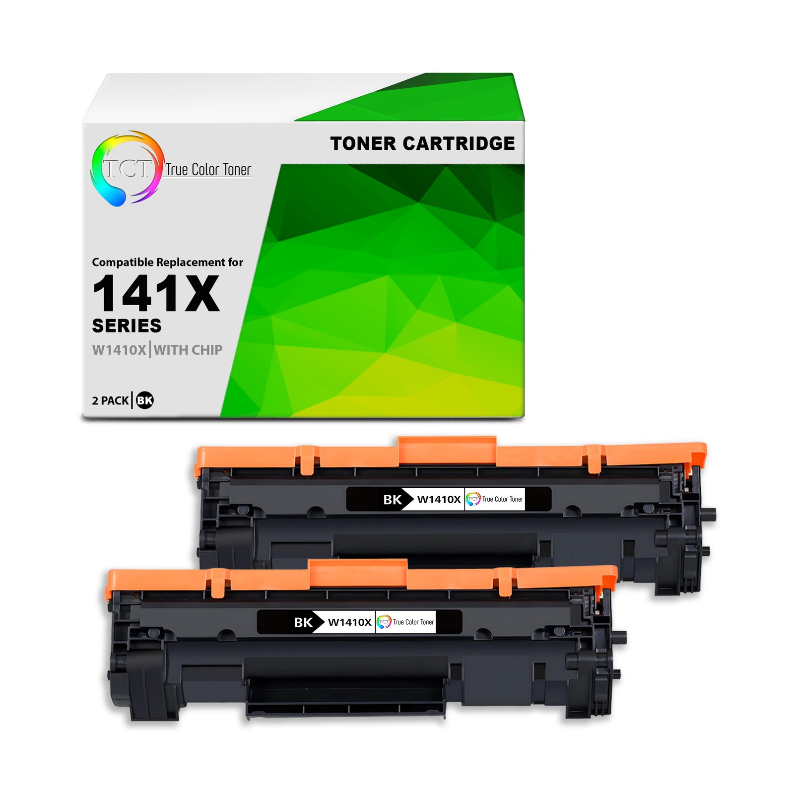 2Pk TCT Premium 141X W1410X Black HY for Compatible HP LaserJet M139w Toner