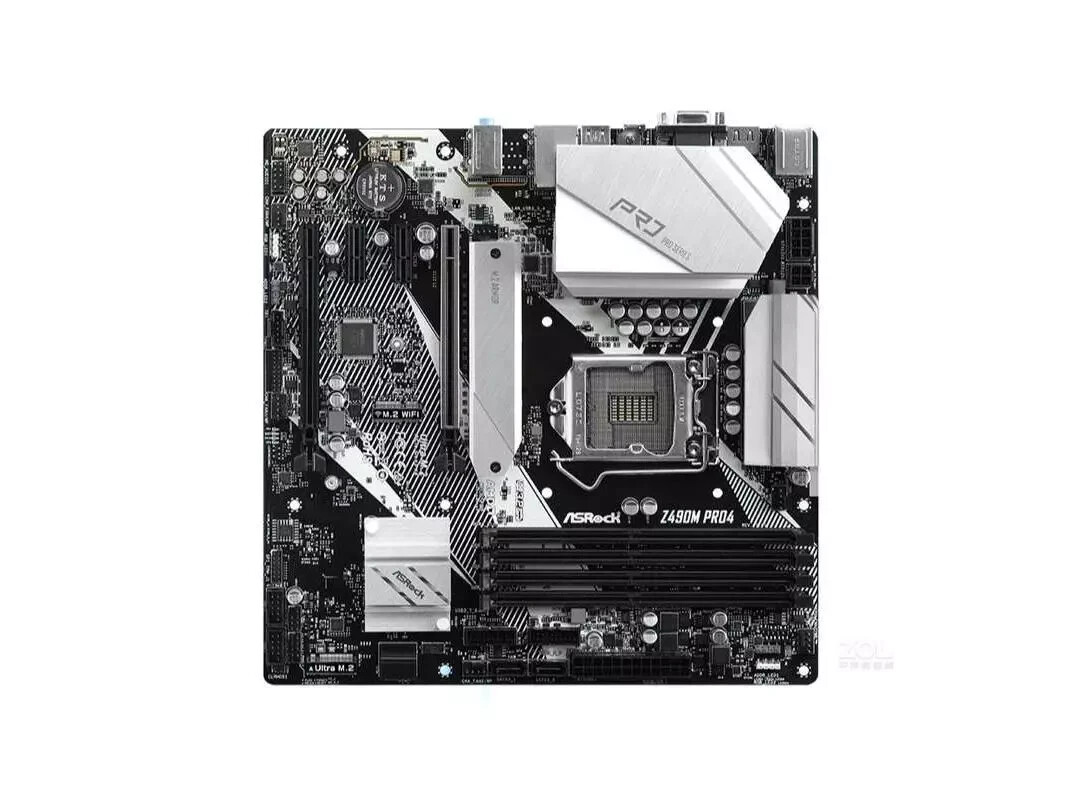 ASRock Z490M Pro4 LGA 1200 Intel Z490 SATA 6Gb/s Micro ATX Intel Motherboard