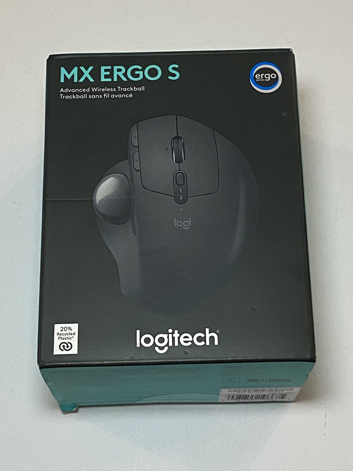 Logitech MX Ergo S Advanced Wireless Trackball Mouse USB-C Rechargeable Graphite