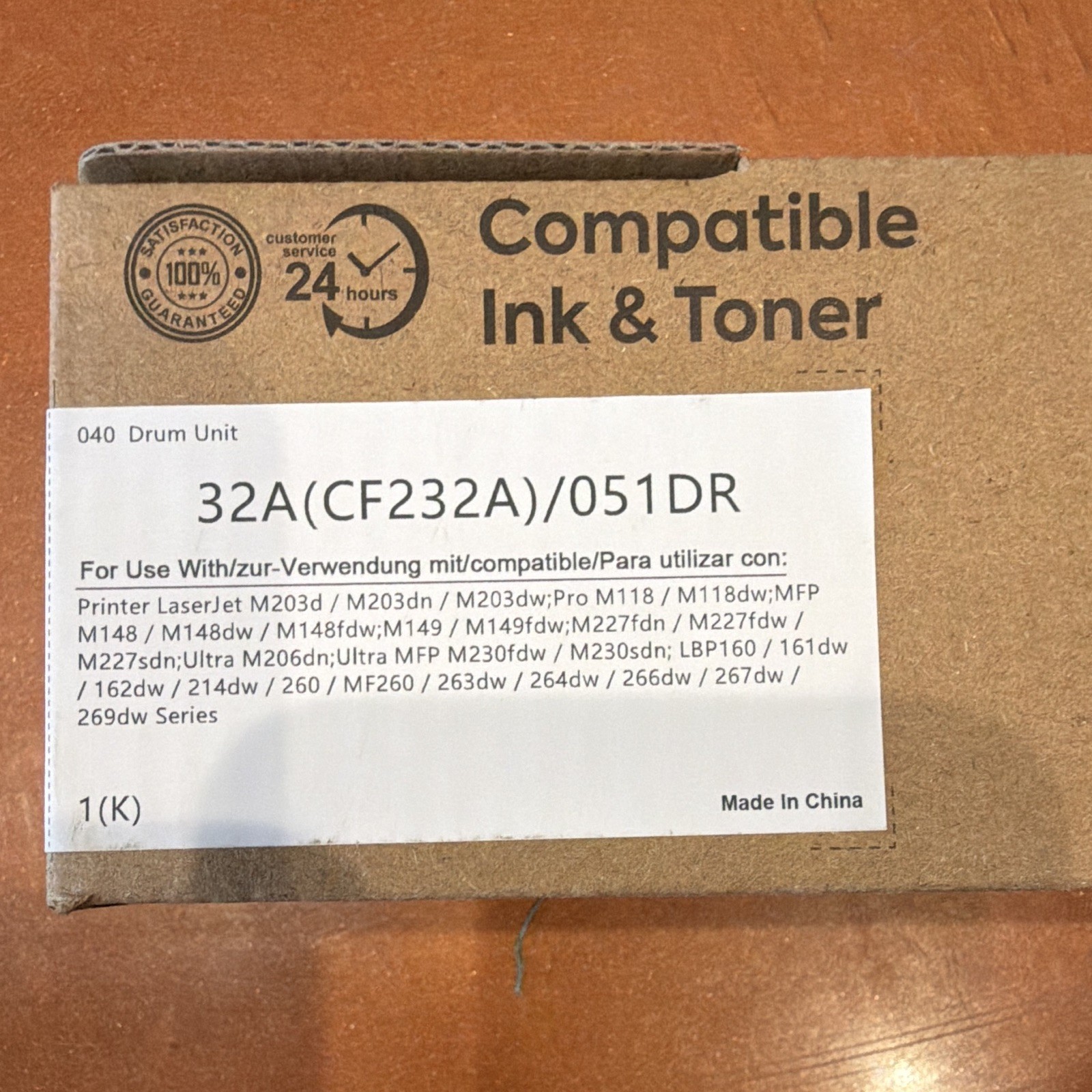 1x CF232A Drum For HP LaserJet Pro MFP M227fdw M277fdn M227sdn M203dw M203dn
