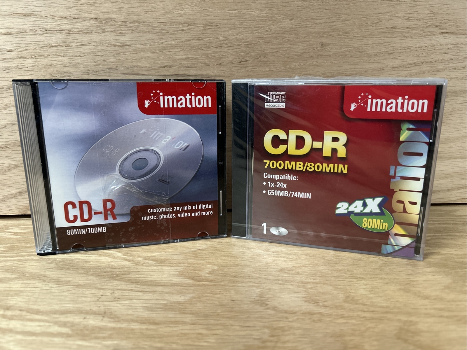 Imation CD-R 13 Pack Storage Media 700MB 52X 80 Min in Jewel Cases NEW Sealed
