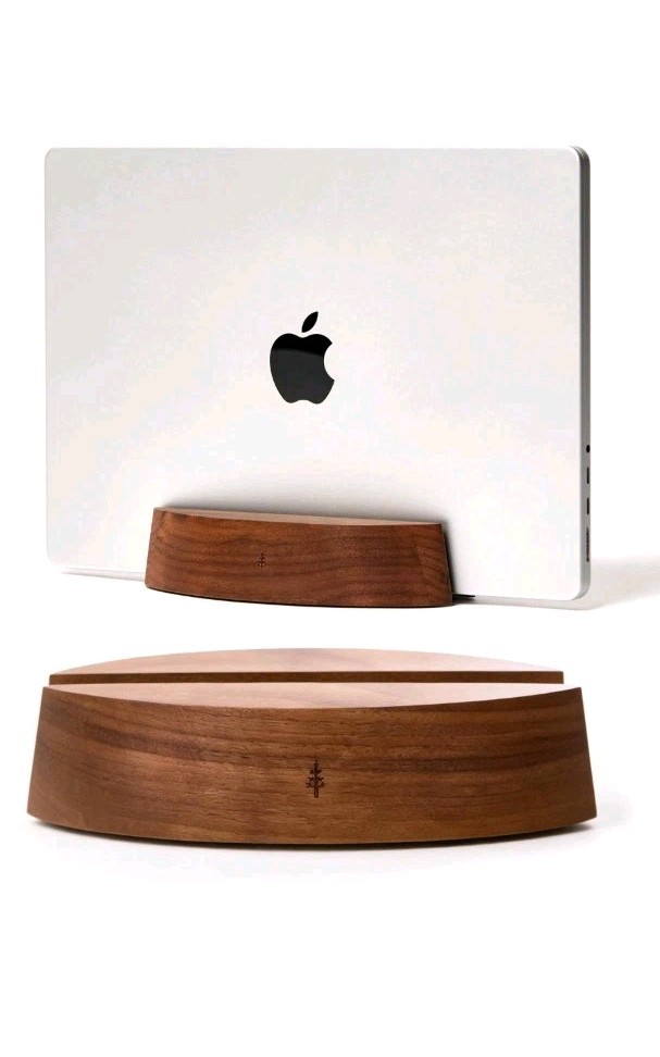 Nordik Adjustable Vertical Laptop Stand - Walnut - Premium Laptop Holder for ...