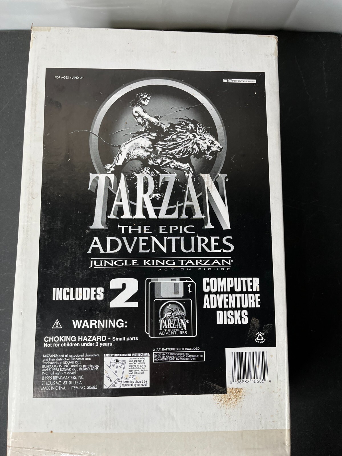 1995 Tarzan Epic Adventures 15" Tarzan Lord of The Jungle KING Figure NOS disks