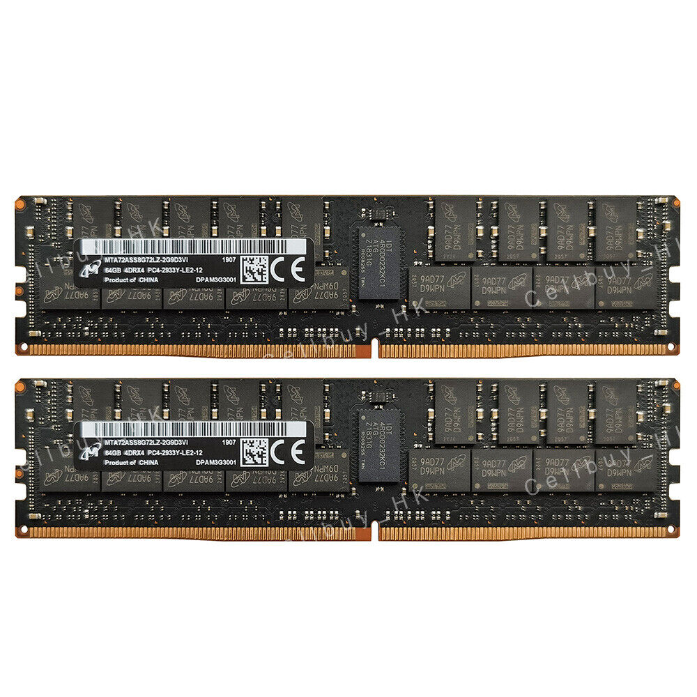 Micron 128GB 2x64GB DDR4-23400 2933MHZ 1.2V LRDIMM Memory For Dell PowerEdge T40