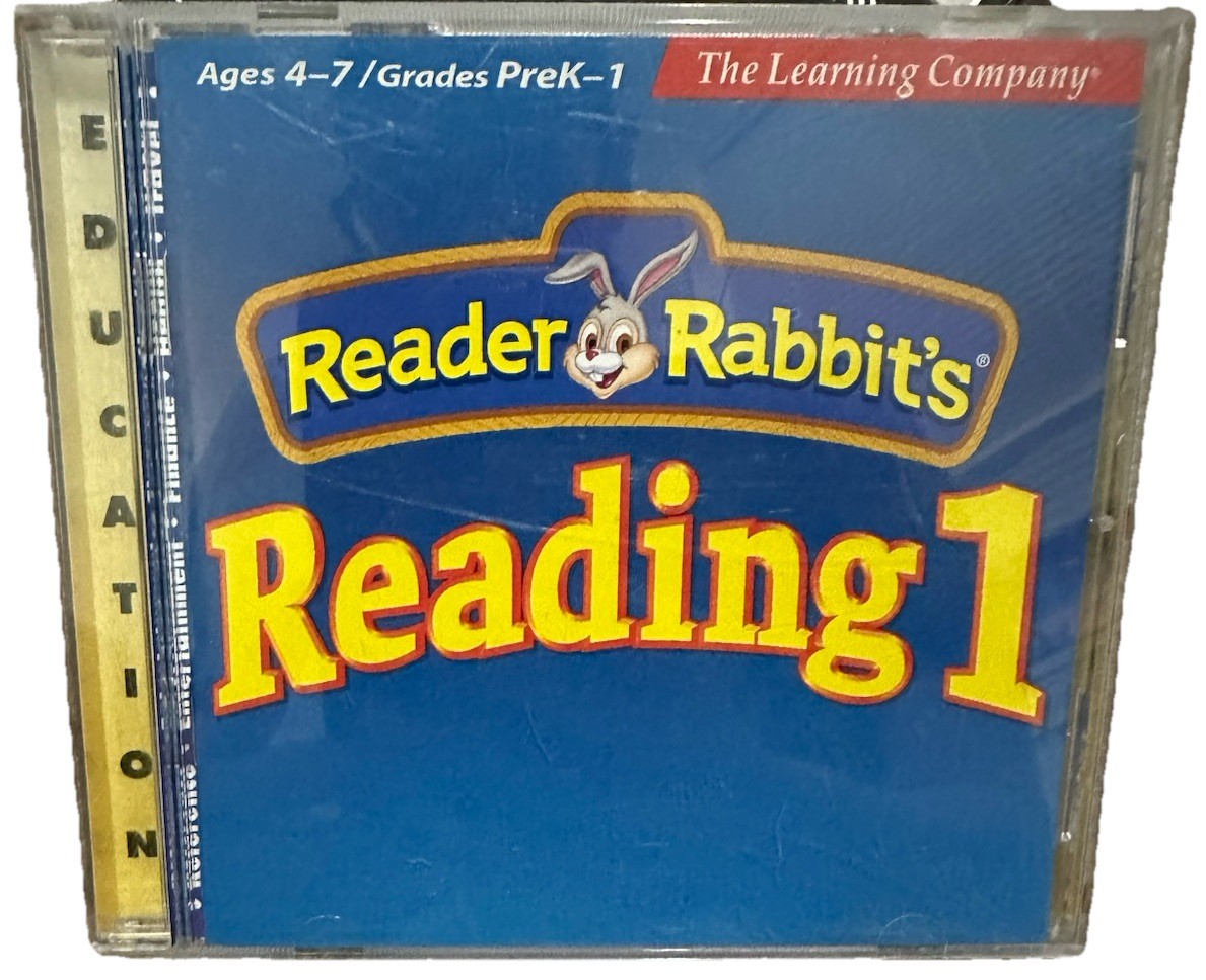 Learning Company Reader Rabbit's Reading 1 Kids 4-7 Reading Pre K-1st Grade 1996