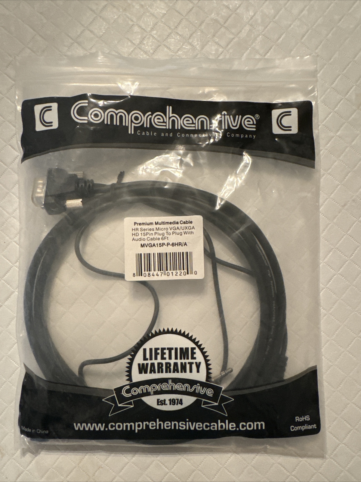 Comprehensive, VGA15P-P-6HR/A, VGA/UXGA Cable w/Audio, 6FT...............LSS-20
