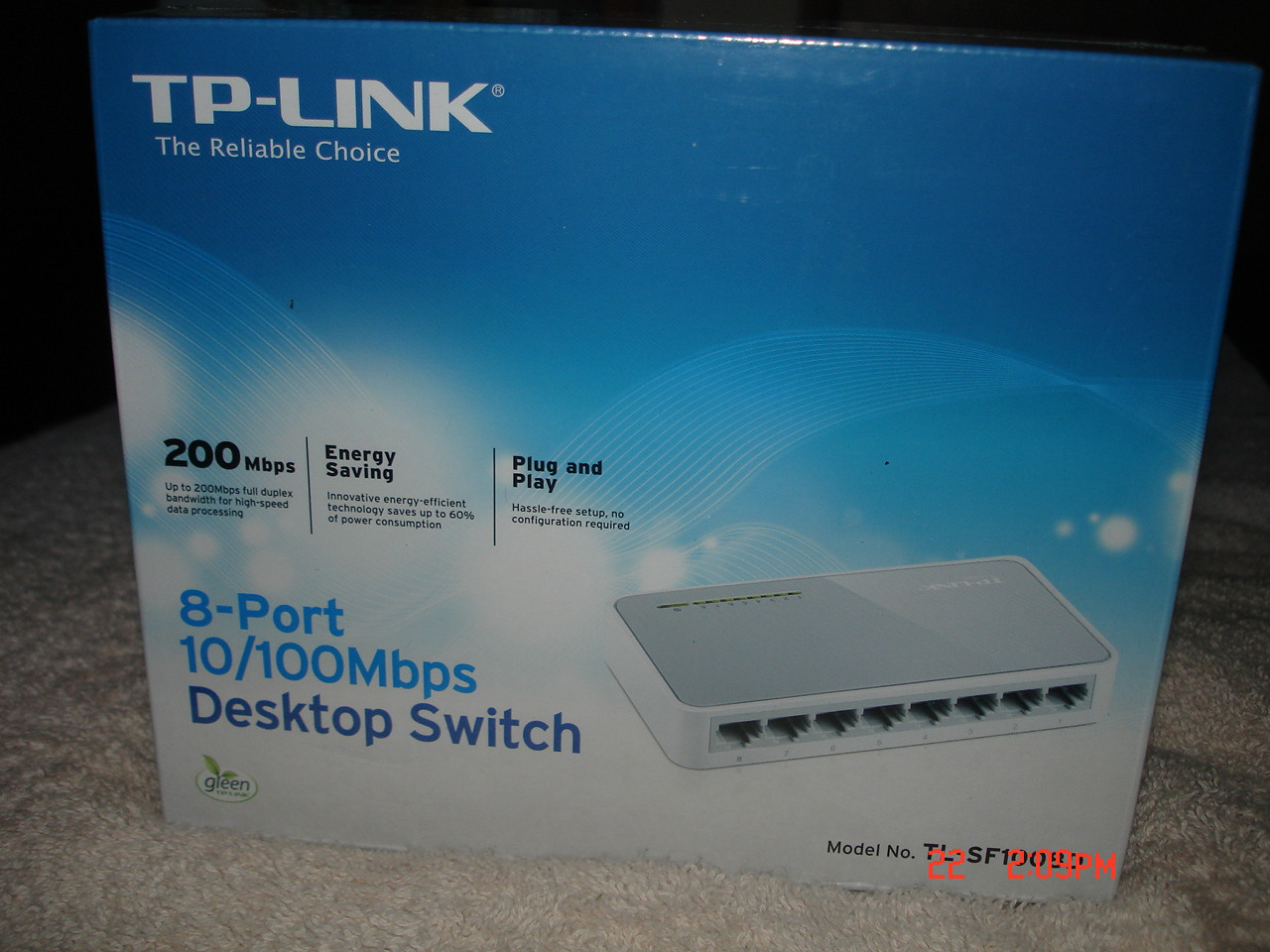 TP-LINK, TL-SF1008D, 8-Port Fast Ethernet LAN Switch Network Hub ,NEW in Box