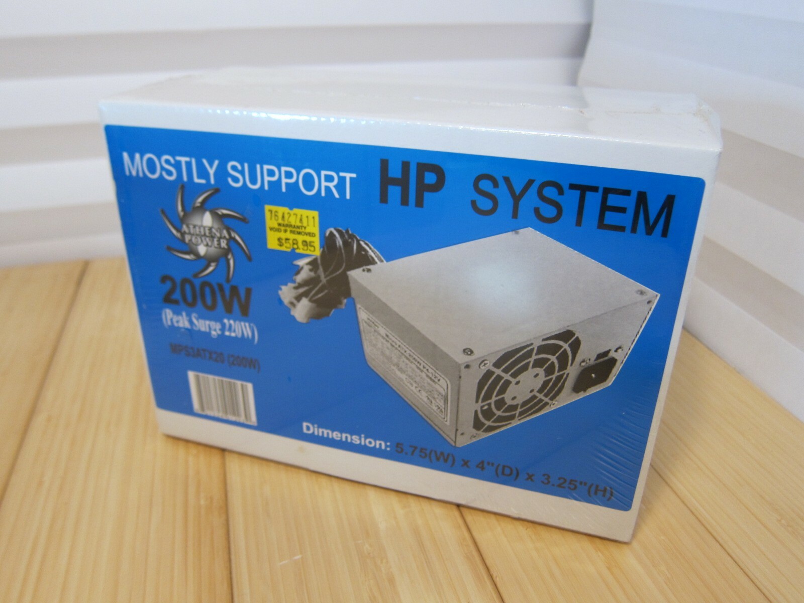 NOS Vintage Retro Computing Athena Power 200W ATX Power Supply MPS3ATX20