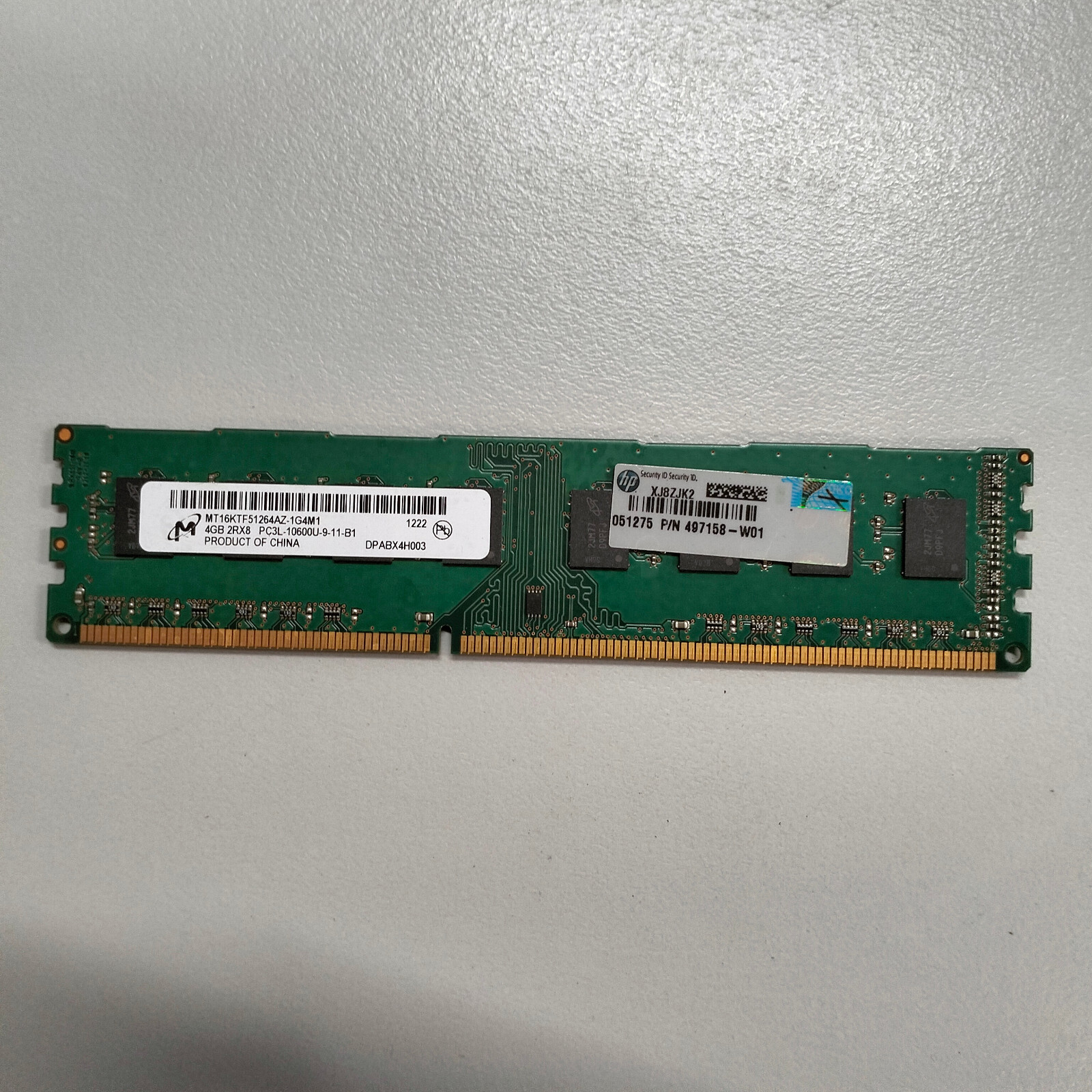 Micron 4GB DDR3 RAM PC3-10600 1333MHz non-ECC DIMM Memory MT16KTF51264AZ-1G4M1
