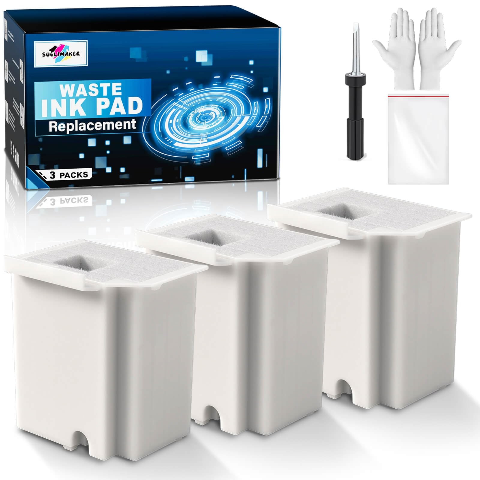 3 PCS Waste Ink Pad Reset Software For Ecotank ET4800 ET2800 ET2803 Box