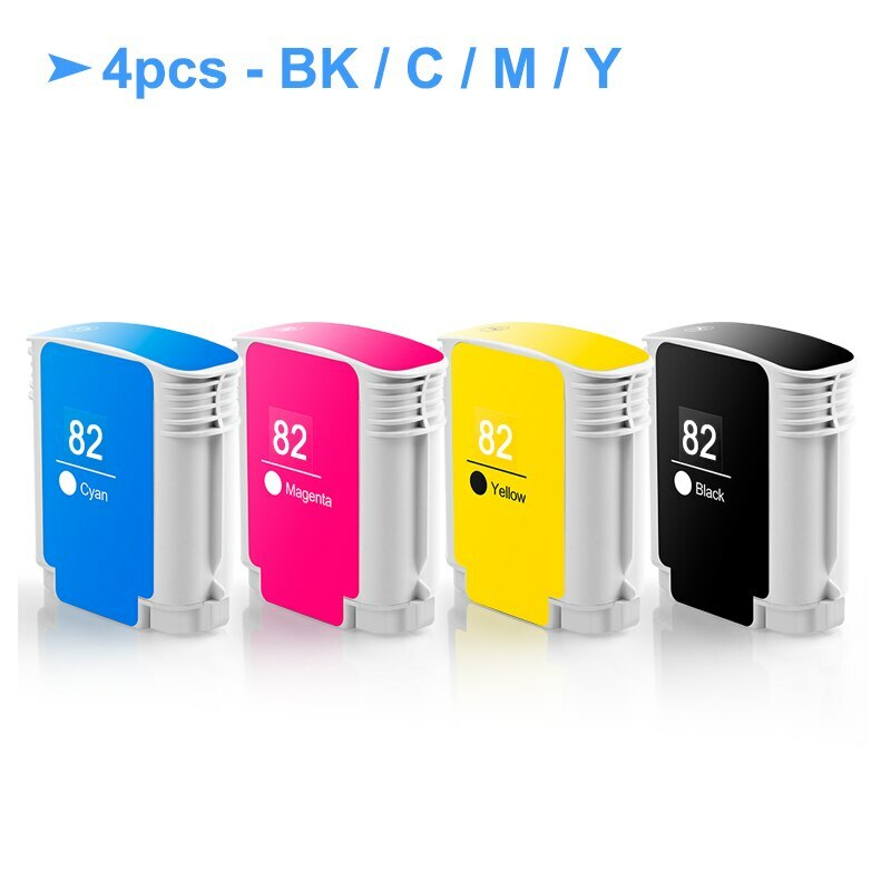 2SET HP 82 Compatible Ink Cartridge For HP Designjet 510 510ps Printer 4PC/SET