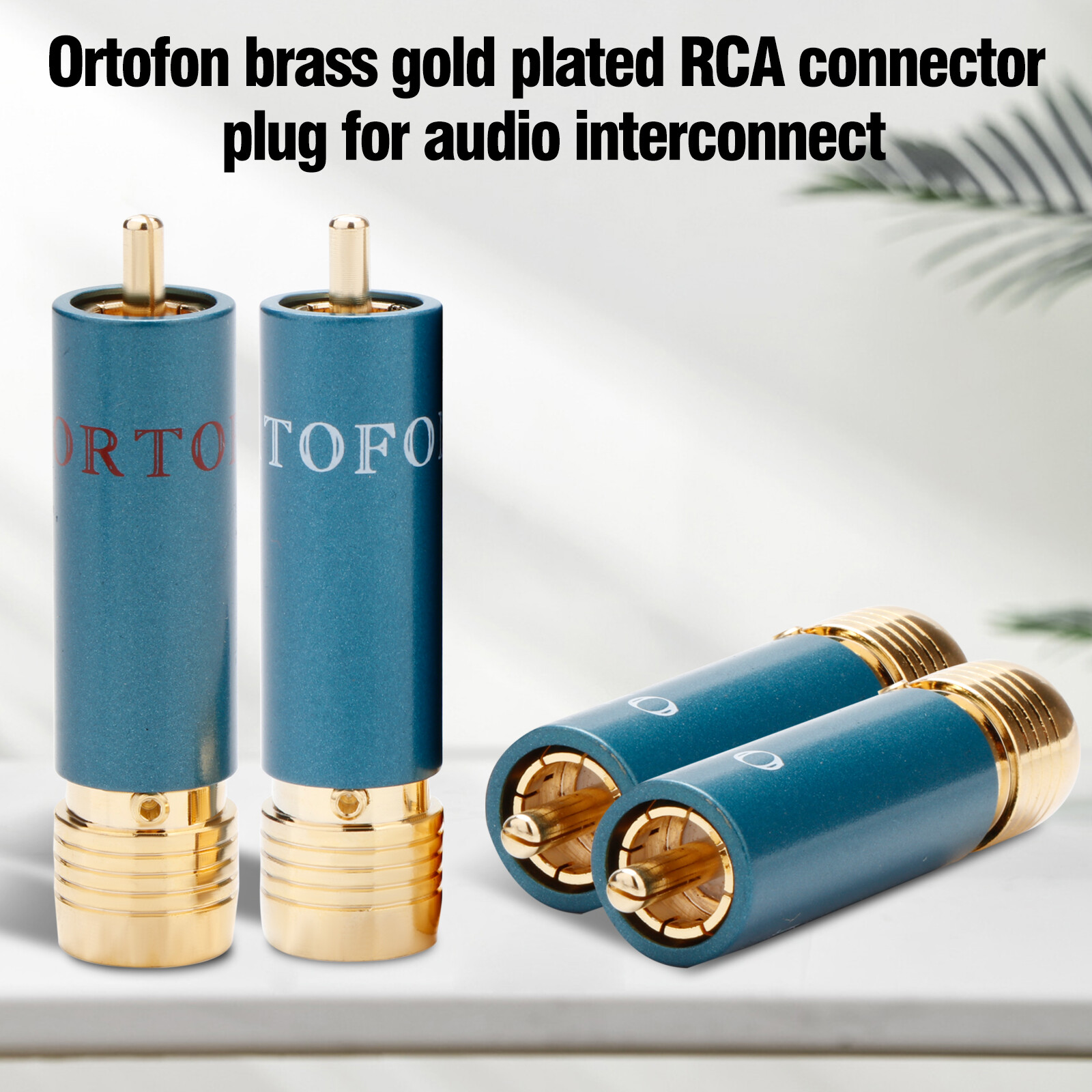 4pcs/lot Gold Plated RCA Plug Hi-end Reference 8NX Audio Cable RCA Connectors