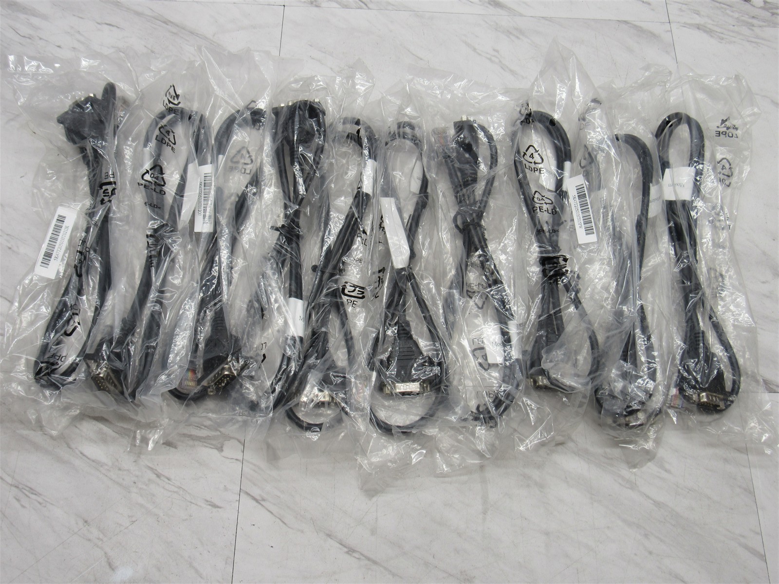 10 LOT - NEW Serial DB9(M) to RJ45 10pin Digi RJ45/DB9 Cable Adapter