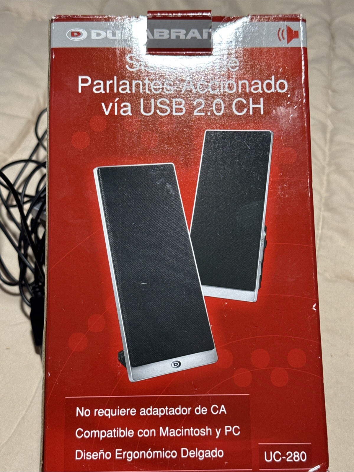 DURABRAND 2.0 CH USB POWERED SPEAKER SYSTEM UC-280 2 Channel MAC & PC Computers