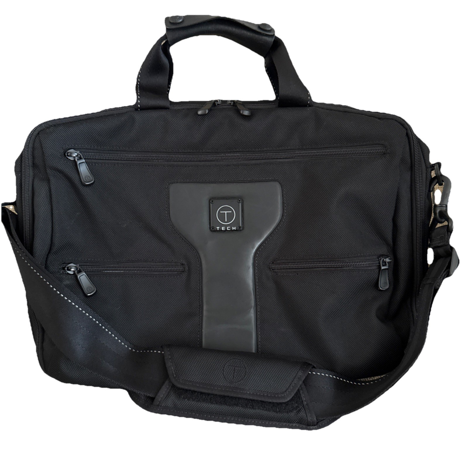 Tumi Tech Ballistic Nylon Computer Travel Messenger Shoulder Bag Black 57117D