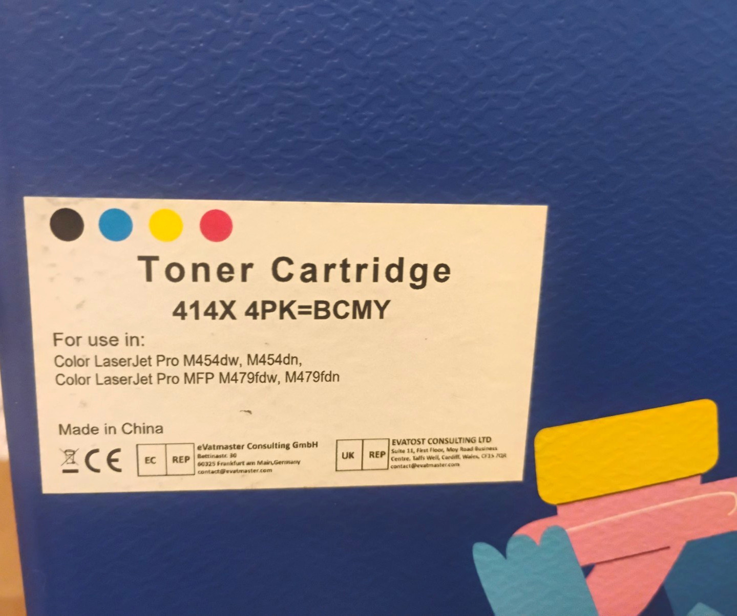 LeciRoba 414X Compatible Toner Cartridges 4-Pack BCMY Laser for HP M454/M479