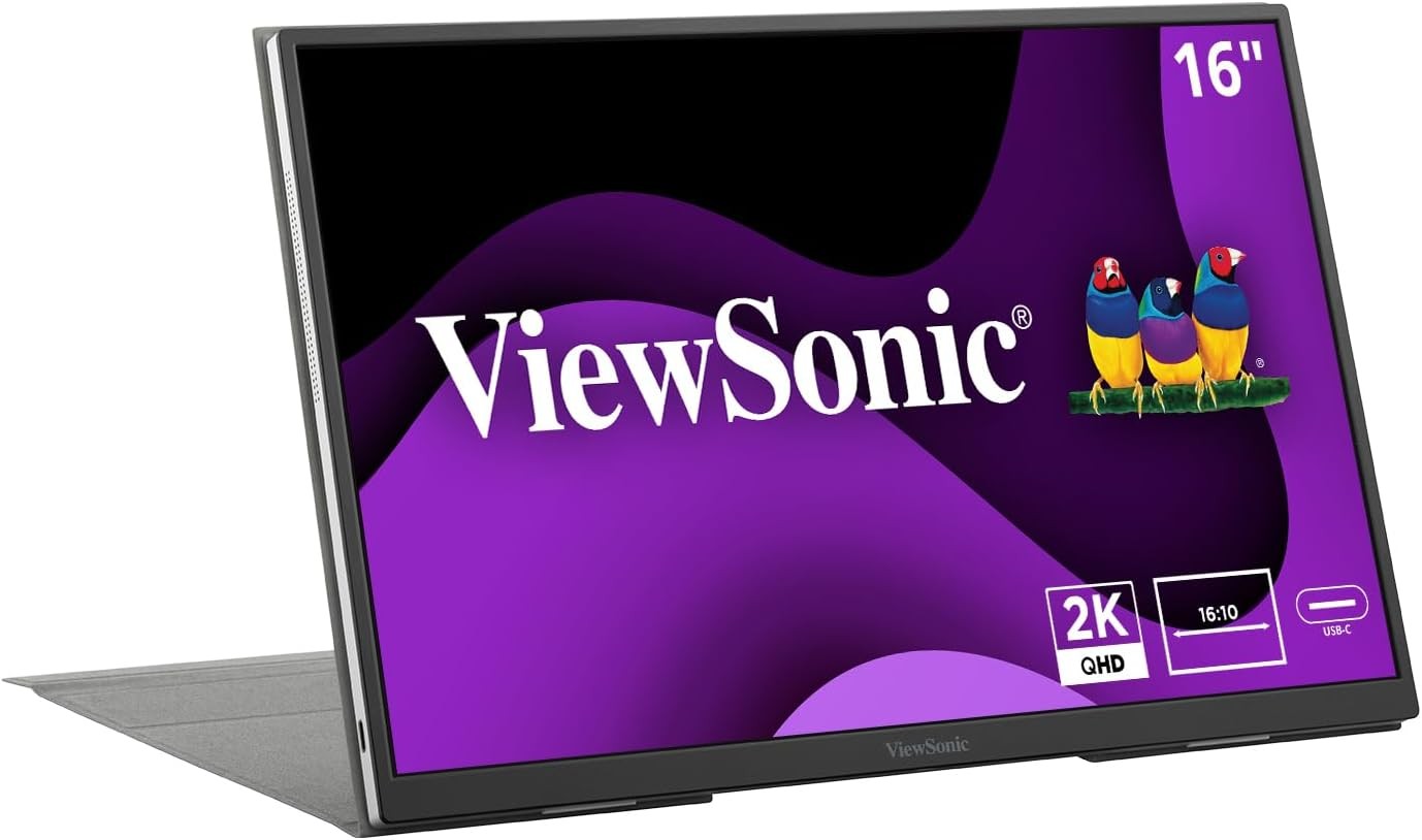 ViewSonic VG1656-2K-S 16" WQXGA 1600p IPS Portable Monitor Certified Refurbished