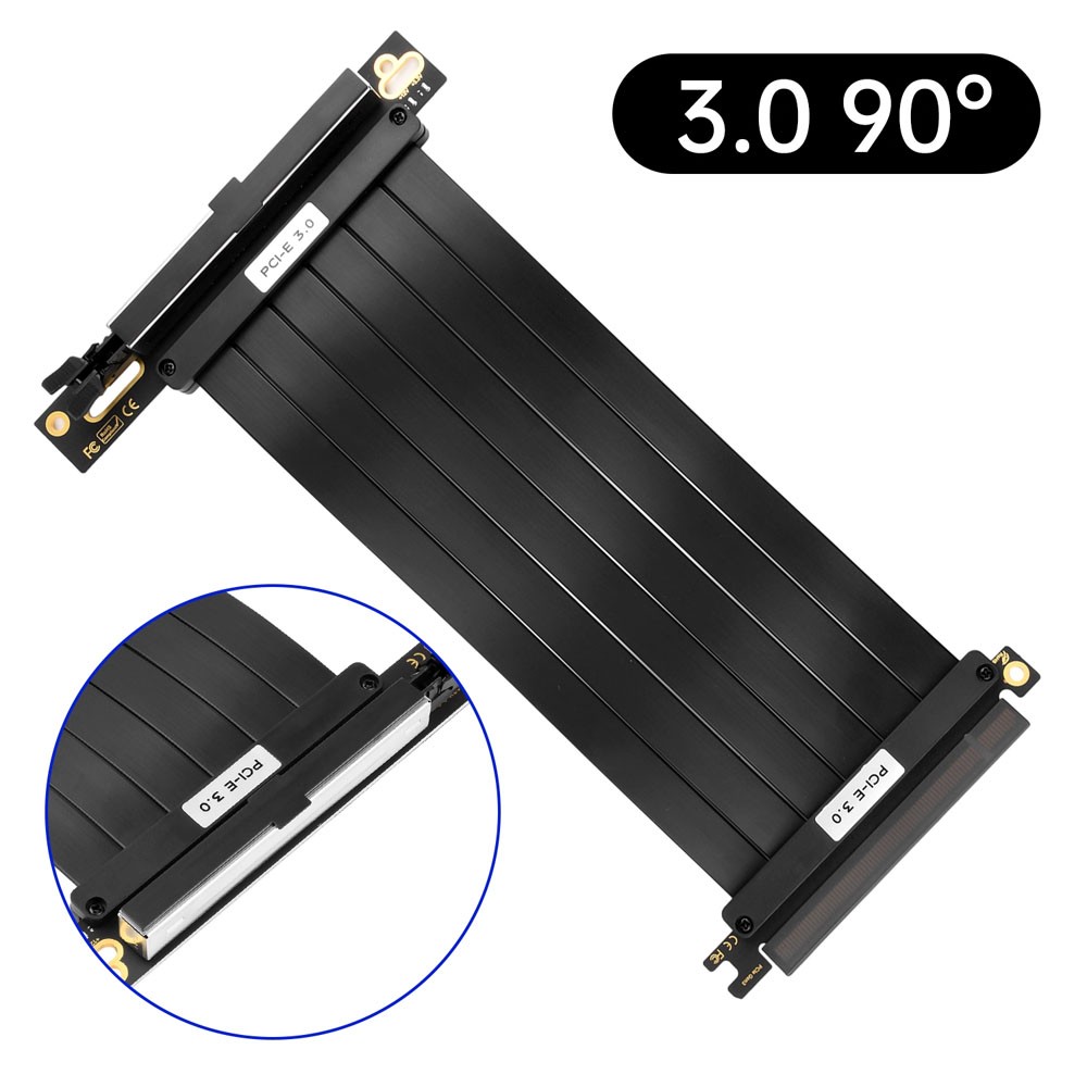 For PCI-E 3.0 90° 16x Riser Cable Graphics Card Extension Cable For GPU Card US